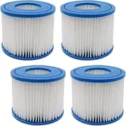 [FFyan] 4pcs Replacement Type VI Hot Tub Filter Cartridge for Coleman SaluSpa 90352E,58323 58323,Compatible with Lay-Z-Spa Swimming Pool Pump