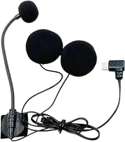 Motorcycle Helmet Speaker | Half-face Helmet Speaker,Noise-Cancelling Waterproof Headphones Type-C Plug for Sports Outdoor Interviews Music Recording