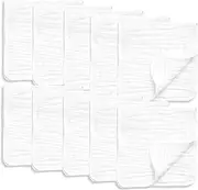 AllSett Health 10 Pack Muslin Burp Cloths Large 20" by 10" 100% Cotton, Hand Wash Cloth 6 Layers Extra Absorbent and Soft White