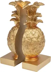 ✨ Pineapple Shaped Gold Resin Bookends (Set of 2 Pieces)