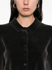 [Saint Laurent] Saint Laurent-Black Loulou Lamb Leather Shoulder Bag-Donna OS OS