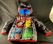 NEW Marvel Avengers Kid's size 2T toddler unisex Reversible Jacket Puffer/ Plush