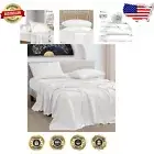 1000 Thread Count Egyptian Cotton California King Bed Sheet Set - Luxury White