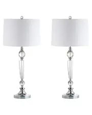 JONATHAN Y Set of 2 Emma 29.5in Crystal LED Table Lamp
