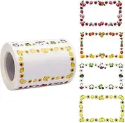AIMALL 500-Piece Self-Adhesive Jam Labels for Kitchen Use, Rectangular Paper Stickers for Jars and Bottles, 1.18x1.96 Inches, Food and Freezer Safe