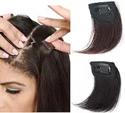 4" Invisible Top Hairpiece One Piece Clip in Hair Extensions Human Hair Pads Board Clip in Hair Pieces Seamless Thickening Fluffy Hair Root for Women/Girls add hair volume(Natural Color)
