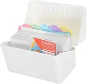 Gadpiparty Multifunctional Desktop Storage Box for Index Cards Flashcards Office Home Organizer Plastic Large Capacity