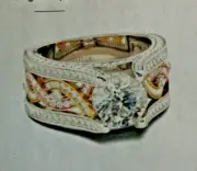 NEW JEULIA ARTISAN TRI-TONE SHIMMERING RING 3.5 CT ROUND JEULIA STONE size 5.5