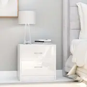 Bedside Cabinet High Gloss White 40x30x40 cm Engineered Wood vidaXL