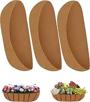 3 Pcs Hanging Basket Liners, 24 Inch Felt Replacement Coconut Liners for Planters, Brown Felt Window Box Liners, Planter Box Liner for Outdoor Hanging Basket Flowers Vegetables. (24 Inch)