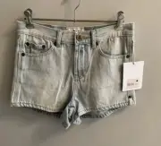 One Teaspoon Brando Romeos High Waist Bandit Denim Shorts Sz8 RRP:$99