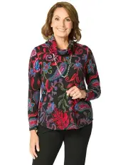 [Fella Hamilton] Medici Cosy Cowl Neck Top in Black