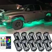 10x RGB LED Rock Lights Underglow Turn Signal Brake For Dodge Ram 1500 2500 3500