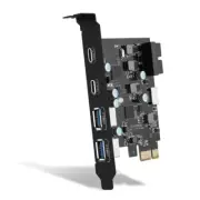 PCIE USB Expansion Card 2x USB C 2x USB A USB PCIE Card Motherboard Card