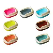 Cat Durable Cat Sand Box Semi Enclosed Splashproof Heighten Pet