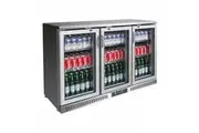 SC316SG Three Door Stainless Steel Bar Cooler