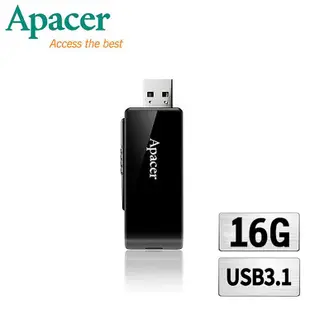 Apacer宇瞻 AH350 高速碟USB3.1－酷黑跑車版 16GB