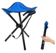 Portable Folding Camping Stool,Tripod Seat Travel Medium Chair 14.56” H (1525)