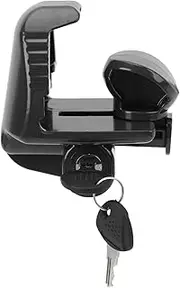Trailer Hitch Lock with Keys: Heavy Duty High Security Universal Trailer Coupler Lock Fit for 1-7/8Inch, 2Inch and 2 5/16Inch Couplers, Rvs, Boats (Black)