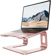 Nulaxy Laptop Stand, Ergonomic Aluminum Laptop Computer Stand, Detachable Laptop Riser Notebook Holder Stand Compatible with MacBook Air Pro, Dell XPS, HP, Lenovo More 10-15.6” Laptops (C- Rose Gold)