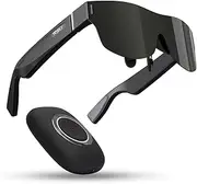 TQSKY T1 AR Glasses with TBOX, Smart Glasses Trendy Tech Gadgets, Video Glasses with 150'' 1800-Nit Ultra-Sharp Screen& -6.00D Adjustment, for Watching Live Sports, Movies, Reading and Entertainment