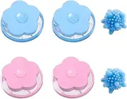 Pet Fur Remover Hair Catcher Pouch Flower Floating lint mesh Bag Reusable Washing Machine Filter net lint Trap with Laundry Ball