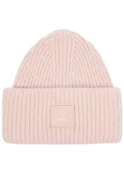 Acne Studios Pansy Ribbed Wool Beanie - Light Pink One Size