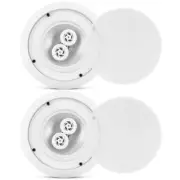 Pyle 6.5” Ceiling Wall Mount Speakers - 2-Way Weatherproof Full Range