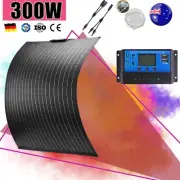 300W Solar Panel Kit 12V Mono Flexible Home Caravan Camping Charging Controller