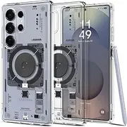 SPIGEN Ultra Hybrid MagFit Neo One for Samsung Galaxy S25 Ultra Case, Compatible with Qi2 Ready MagSafe Magnetic Ring, Sleek Internal Design Air Cushion TPU Bumper Raised Edges Cover - Neo One