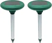 Leona Co Solar Snake Repeller, Repellent Deterrent Spikes Snake Gopher Ultrasonic Pest Repeller for Lawn Garden, Yard, Groundhog Repeller (2 Pack)