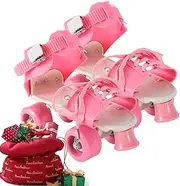 Adjustable Roller Shoes - Quad Shoes, Double Row Skates, Four-Wheel Rollers | Secugelate Skating into Fit Without Returning Shoes, Outdoor Skating Shoes