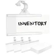 100 Pcs Wire Shelf Label Holder Reusable Plastic Shelf Tags for Pantry Retail