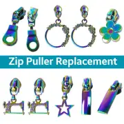 Rainbow Continuous Zipper Puller replacement Craft Zips Cases Bags Repair Zip