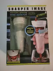 Electronic Spinning Wine Aerator with Spinning Chamber NEW in Box Sharper Image