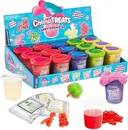 Thames & Kosmos ChemisTreats! Candy+Chemistry Mini Science Experiments Gift Set | 15 Individually-Wrapped Beakers with Assorted Candy-Making Science Experiments | Gummy Candies, Edible Slime & More