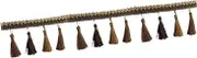 Frediuo Polyester Fringe Long Fringe Trim 3.5'' Wide Polyester Tassel Tassel Lace Trim for Dress Lampshade Home Decor Costume Craft, Brown