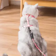 Soft Pets Leash Belt Dog Harness and Leash H-shped Cat Vest Cat Harness Set
