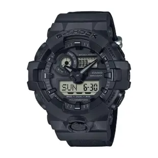 【CASIO 卡西歐】G-SHOCK 百搭酷黑 街頭潮流 Cordura尼龍錶帶 大錶徑 雙顯系列(GA-700BCE-1A)