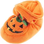 [Glamour Girlz] Super Cute Baby Boys Girls Pram Booties Slippers Orange Halloween Thanksgiving Scary Pumpkin