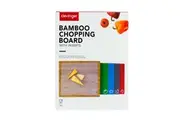 Clevinger Bamboo Kitchen Household Chopping Board w Coloured Inserts 42x34x3cm