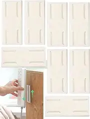 8 PCS Self-Adhesive Desktop Socket Fixers, Adhesive Punch-Free Socket Holders, Holder Fixers, Wall-Mounted Power Strip Holders Mounts, Socket Organizers, Socket Fixers for Kitchen Home Office (White)