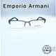 Emporio Armani/EA1033 3003/磨砂銀色半框鏡框X綠色鏡腳/鏡架/明美鐘錶眼鏡