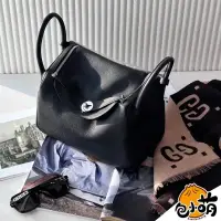 在飛比找蝦皮購物優惠-二手Hermès Lindy 30cm 黑色銀釦