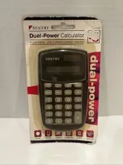 Sentry Dual-Power pocket Calculator(CA338) Black 8 digit solar battery