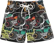 Aflyko Boys' Board Shorts Vehicle Bathing Suit Girls Beach Swimwear Quick Dry All Day Shorts