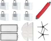 Kit, Compatible for Roborock Q7 Max/Max. Accessory Dust Bag/Mop Cloths/Filter/Side Brush/Main Brush(Optional), Q7 Max Spare Parts (Size : 4 Q7 Max Plus B)