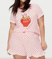 NEW PETER ALEXANDER STRAWBERRY SHORTCAKE PJ SET TOP SHORTS SET 2+ 20-22 $109.90