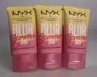 Lot of 3 NYX Professional Makeup Blurring Face Primer Sunscreen SPF 30 1 oz each