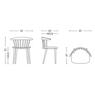 ~熱銷~新款丹麥HAY J104 椅子 餐椅靠背椅溫莎椅實木家用簡約休閒北歐軟裝